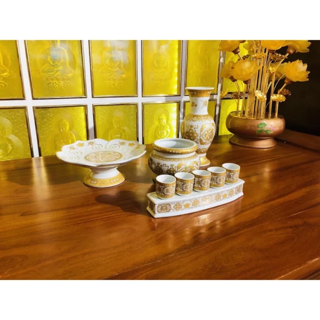 Bộ thờ cúng bằng sứ Hoàng Tài Phước - Hình ảnh 9