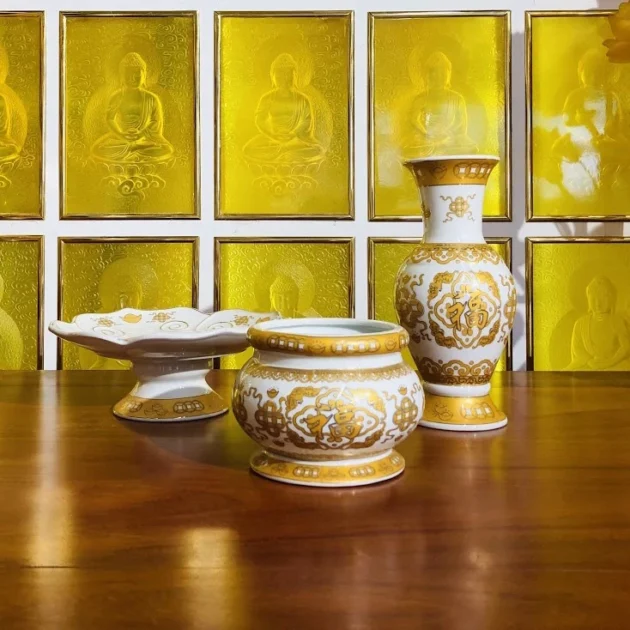 Bộ thờ cúng bằng sứ Hoàng Tài Phước - Hình ảnh 8