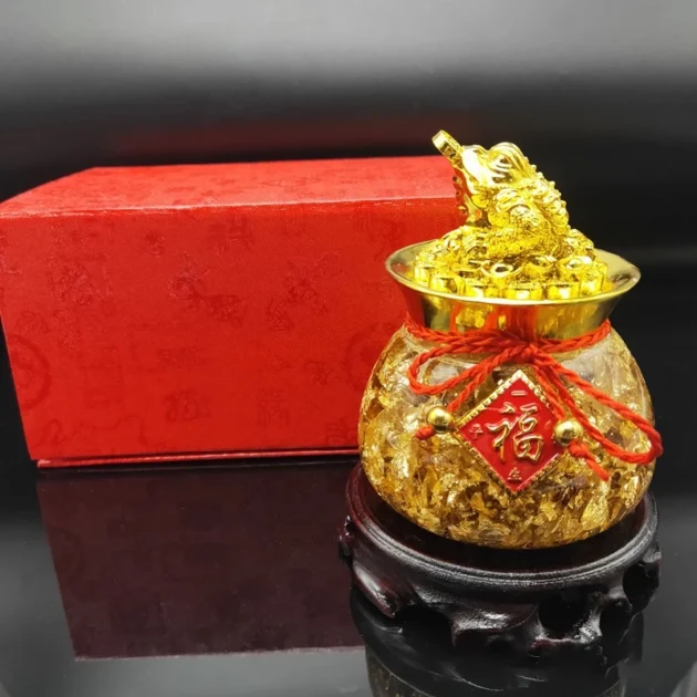 Phong thủy bình hồ lô, lư tụ tài, thùng vàng nước vàng lá thu hút tài lộc - Hình ảnh 3