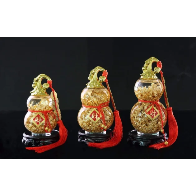 Phong thủy bình hồ lô, lư tụ tài, thùng vàng nước vàng lá thu hút tài lộc