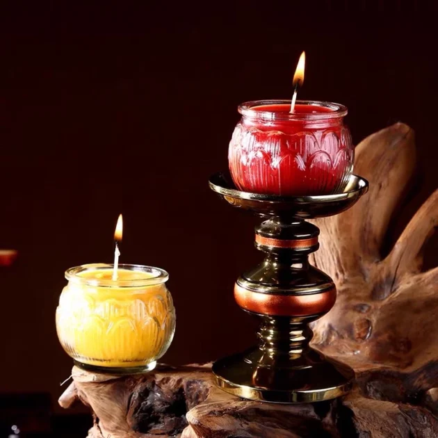 Nến tealight (đèn cầy, sáp dầu cọ) hoa sen 24 tiếng