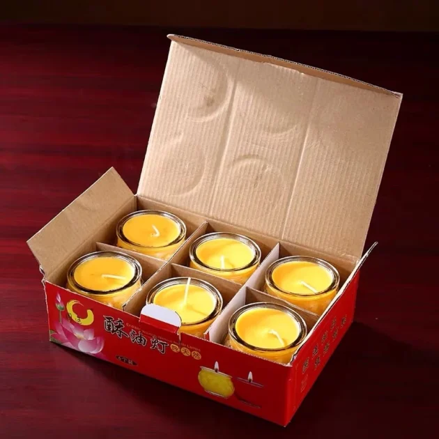 Nến tealight (đèn cầy, sáp dầu cọ) hoa sen 24 tiếng - Hình ảnh 3